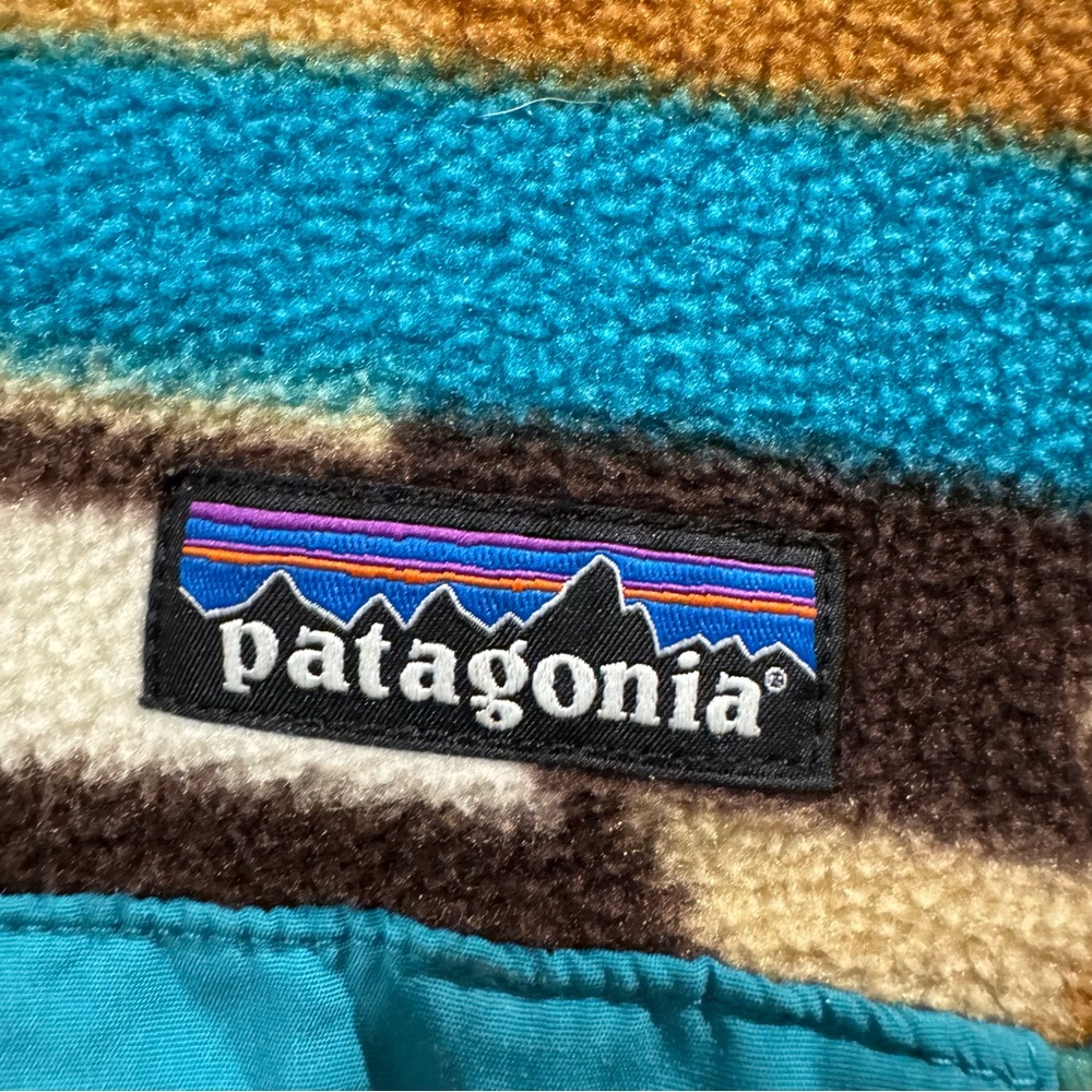 NWOT PATAGONIA Synchilla Aztec Print Pullover Fleece Jacket Snap T Size Medium - Picture 6 of 9